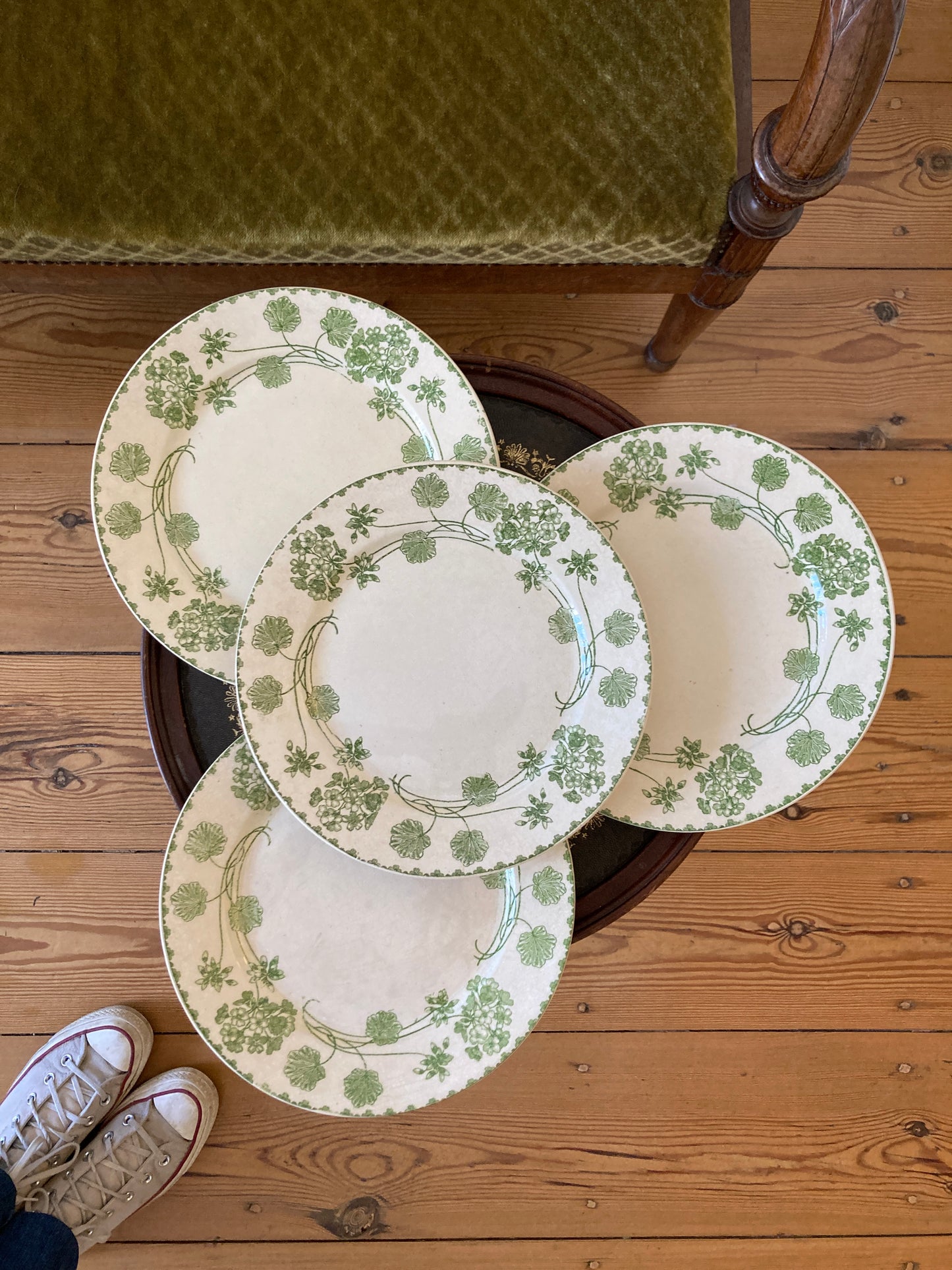 Géranium - 4 Assiettes Plates