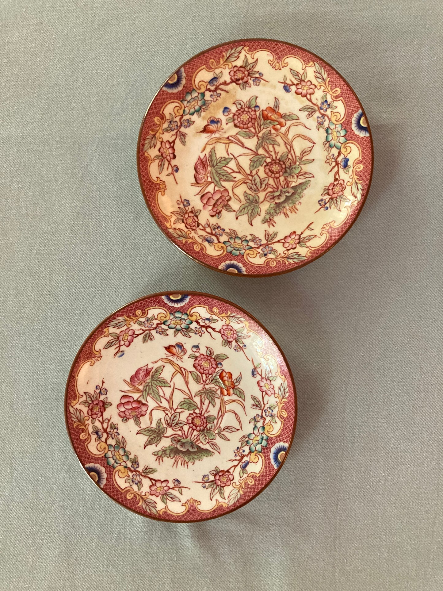 Minton - Duo de Sous Tasses Sarreguemines