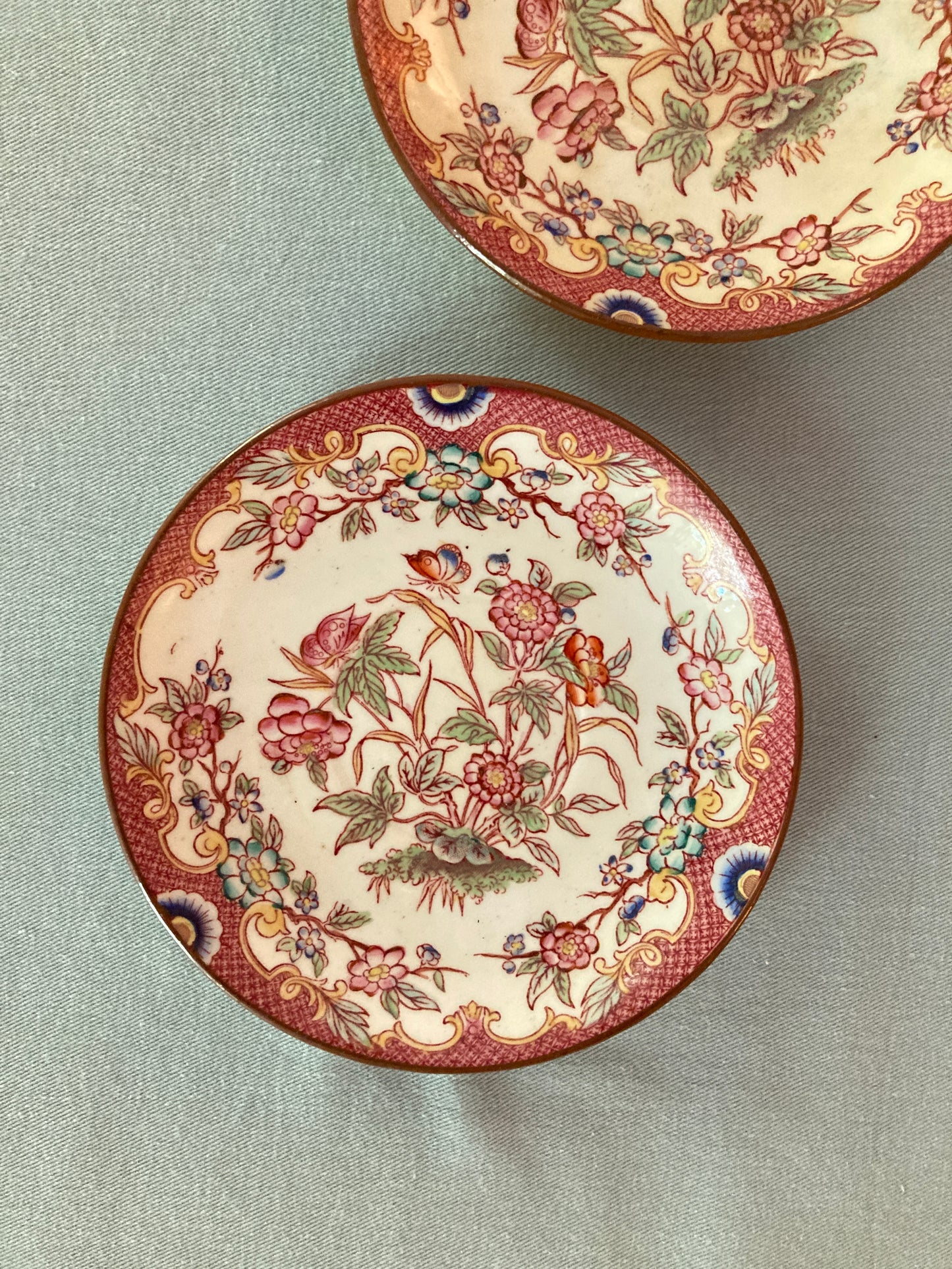 Minton - Duo de Sous Tasses Sarreguemines
