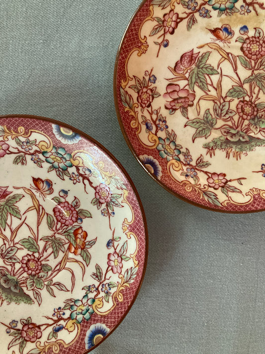 Minton - Duo de Sous Tasses Sarreguemines