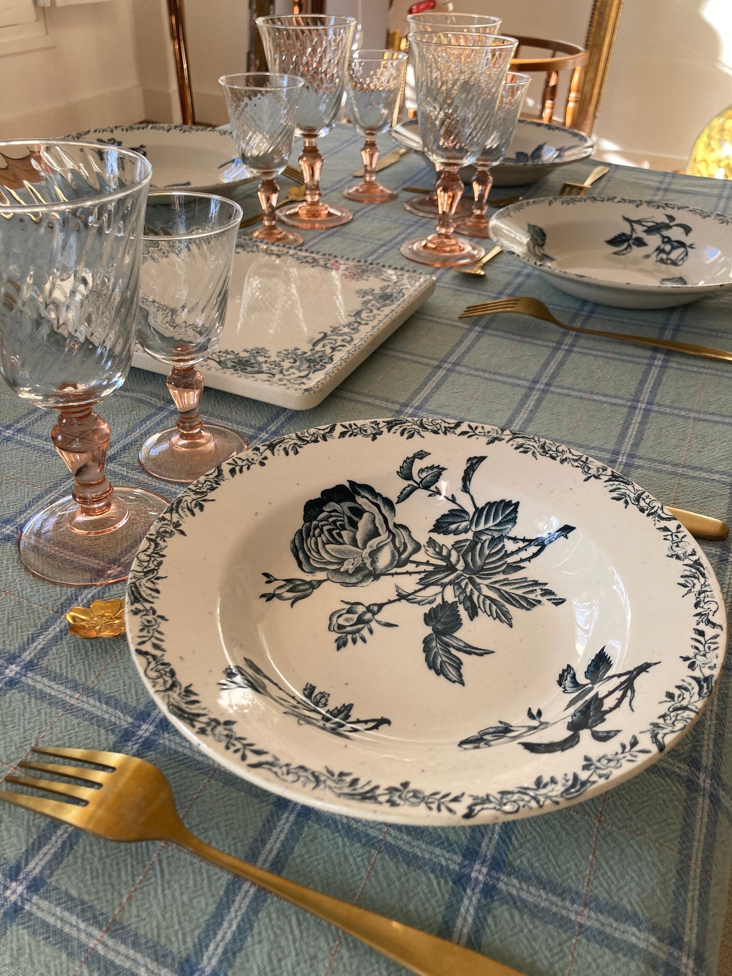 Roses - 4 Assiettes creuses