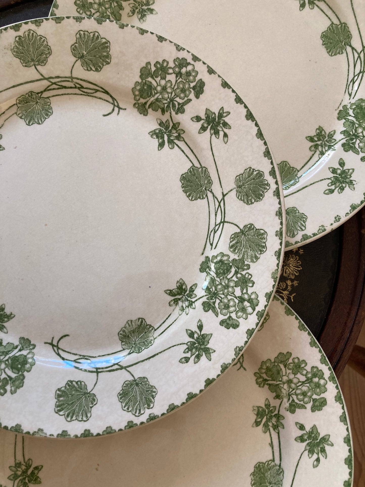 Géranium - 4 Assiettes Plates