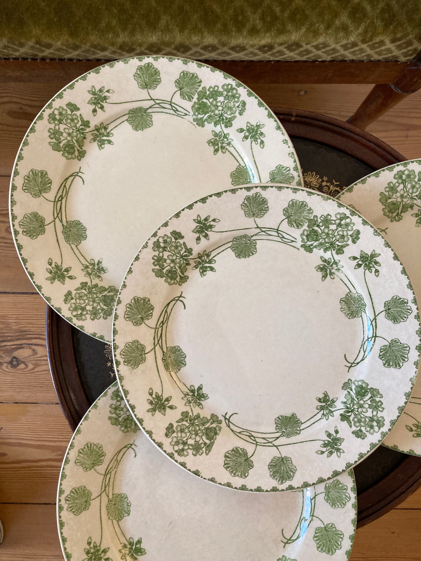 Géranium - 4 Assiettes Plates