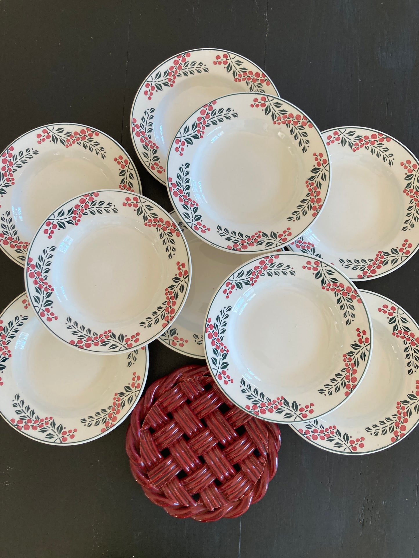 Houx - 9 Assiettes Creuses